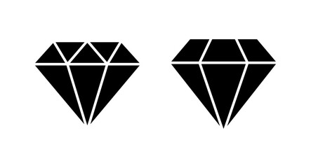 Diamond icon vector illustration. diamond gems sign and symbol