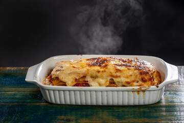 lasagna in a casserole