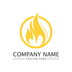 fire flame logo icon vector design template