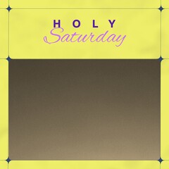 Composition of holy saturday text and copy space on grey background
