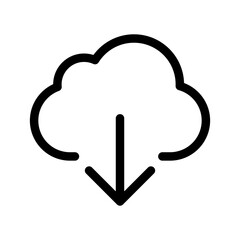 Cloud Download Icon Vector Symbol Design Illustration