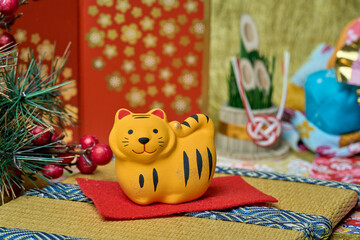 寅年の年賀状・背景素材