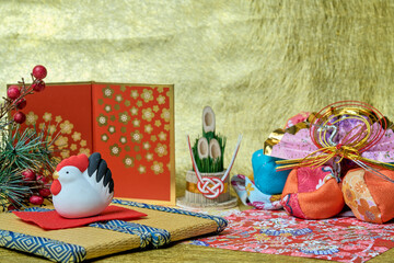 酉年の年賀状・背景素材