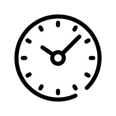 Clock Icon Vector Symbol Design Illustration