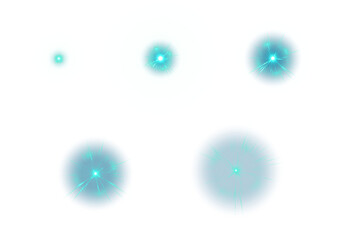 青い光の透過素材５種　Star light and shine glow