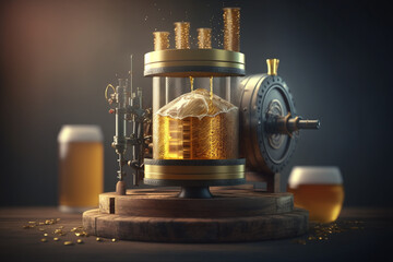 Making beer process, ficticious, background, generative ai
