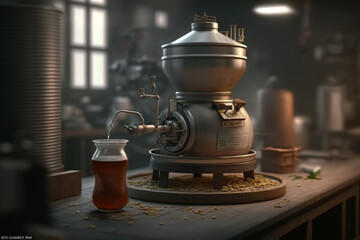 Making beer process, ficticious, background, generative ai