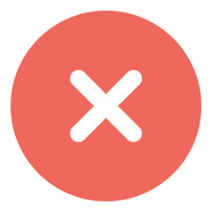 Fototapeta premium cancel sign flat icon