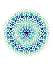 Blue Dotted Circle Pattern