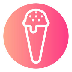 ice cream gradient icon