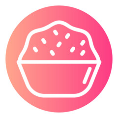 rice bowl gradient icon