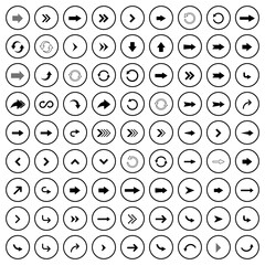 arrow icon set vector sign symbol