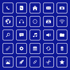 web icon set, contact us icon set, social media icon set vector sign symbol