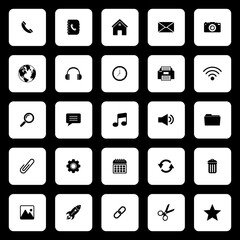 web icon set, contact us icon set, social media icon set vector sign symbol