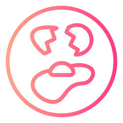 fried egg gradient icon