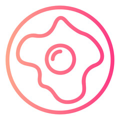 fried egg gradient icon