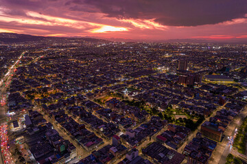 Paisaje urbano de la ciudad de Bogotá, capital de Colombia