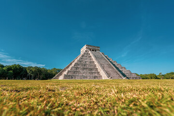 Pyramid of Kukulcan in the Chichen Itza Archaeological Zone.