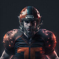 illustration of american football players in their angles that every fan likes, Generative AI