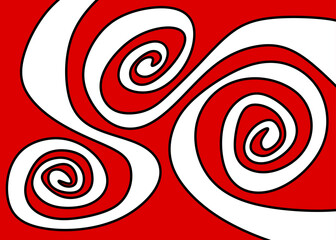 Abstract background with cute curly line pattern