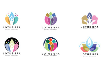 Yoga Logo Design, Sports Icon Illustration Fitness And Mind And Body Concentration