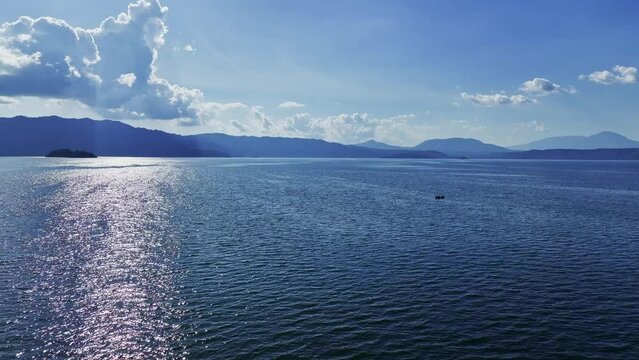Lago de Ilopango, Mavic 3, Sobrevolando el lago de Ilopango