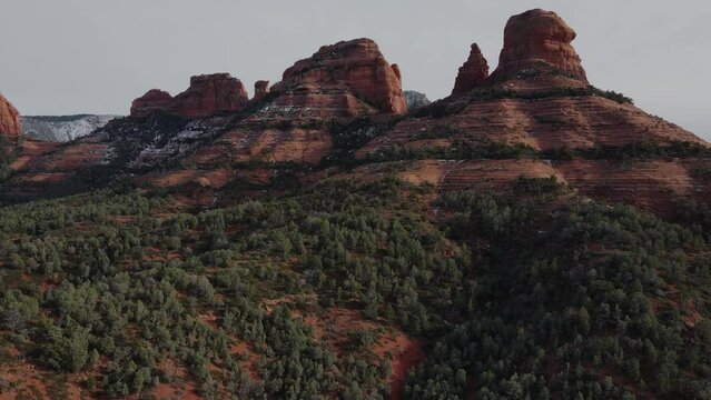 Aerial view of Snoopy Rock in Sedona 