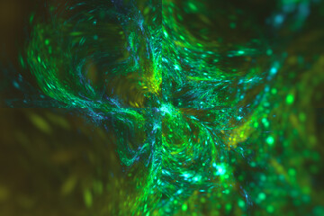 green liquid fractal abstract background computer generated illustration