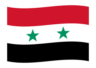 トルコ・シリア地震支援　風になびくシリアの国旗