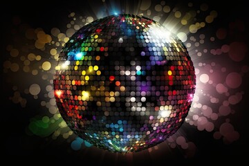 Colorful shining sparkling sparkles disco ball dance craze