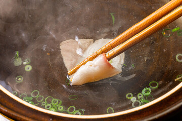 ぶりしゃぶ　Shabu-shabu Japanese food of yellowtail