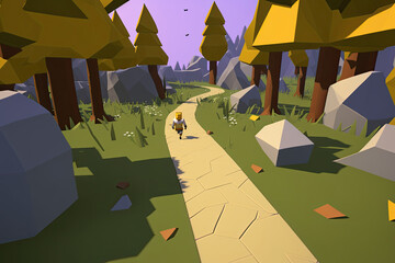 Generative AI - Video Game Screenshot - endless-runner - 02