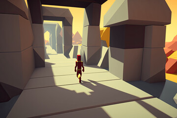 Generative AI - Video Game Screenshot - endless-runner - 03