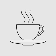 Coffee cup trendy style illustration on white background