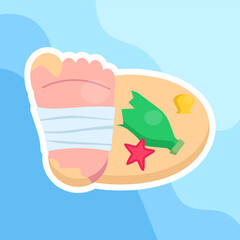 Dirty Beaches Are Harmful To The Environment Cleaning Beach Sticker Set Concept
