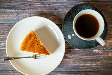 チーズケーキとコーヒー