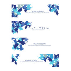 Obraz na płótnie Canvas Web header design with Japanese style goldfish,