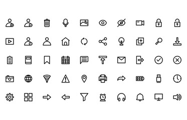 User interface icon in line style. interface, technology, internet, illustration, modern, vector, user, ui, web, screen. with high quality vector and editable