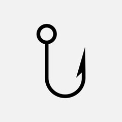 Fish hook icon trendy style illustration on white background..eps