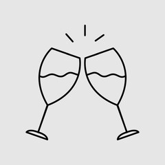  Outline toast icon trendy style on white background..eps