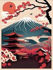 travel poster to japan
