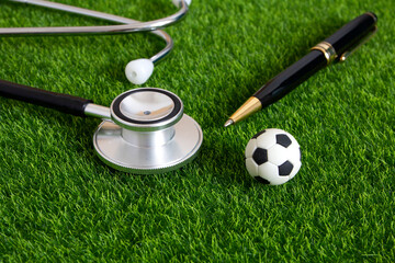 Football club medical test , soccer player health check, sport medical science 