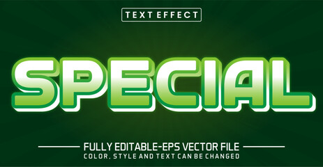 Special text editable style effect