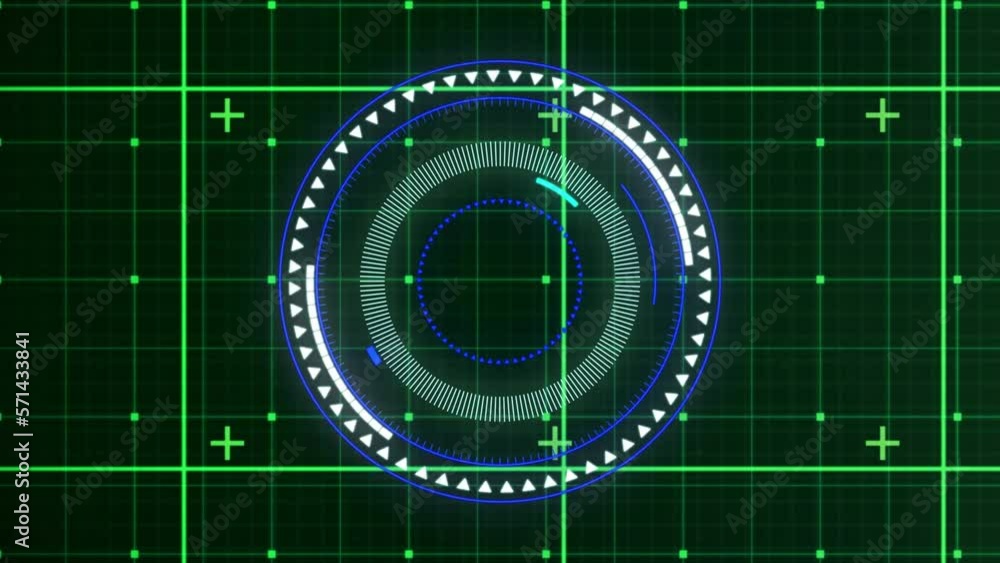 Poster animation of scope scanning over grid