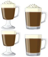 Iced coffee with whip cream on top