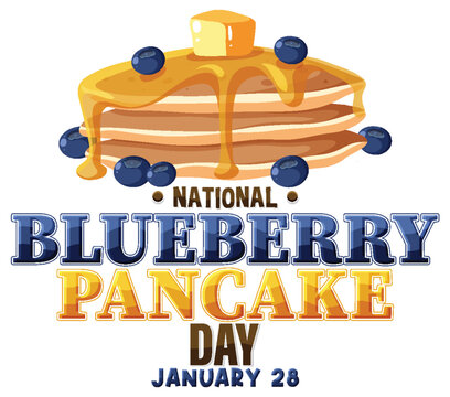 National Blueberry Pancake Day Banner