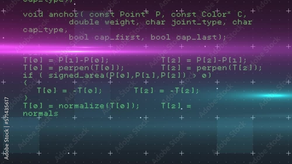 Poster animation of grid and data processing