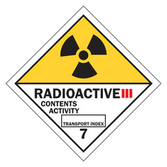 Class 7 Radioactive material vector illustration