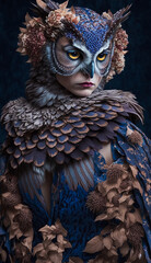 Superb owl fashion photography. Generative AI