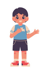 autism day, boy character